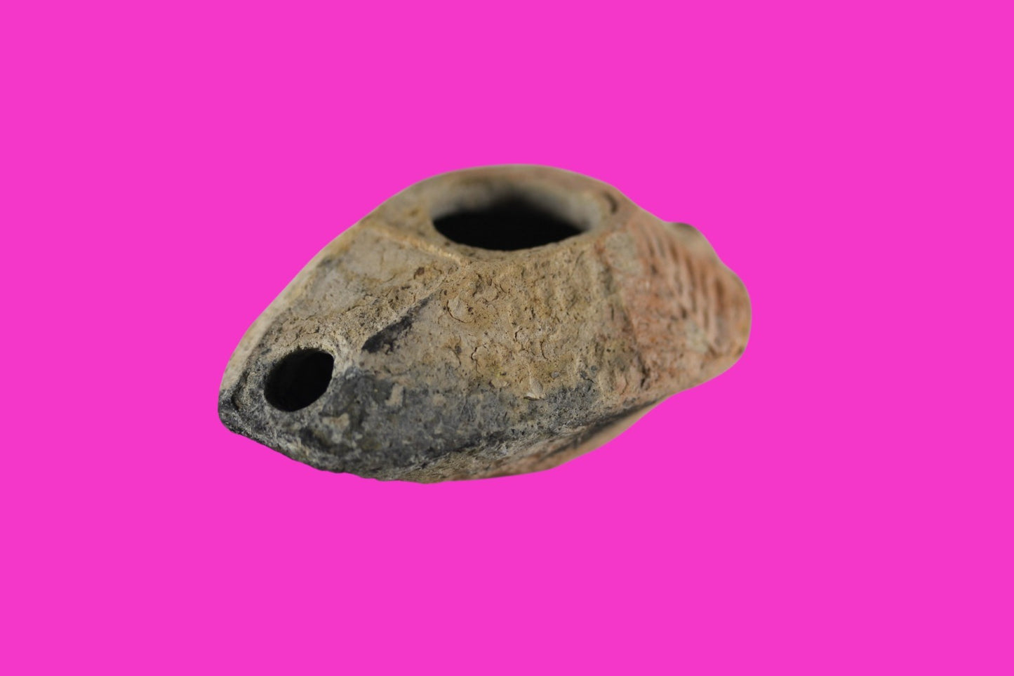 Holy Land Oil Lamp Ancient Artifact Time of the Christians 313-636 AD COA 47