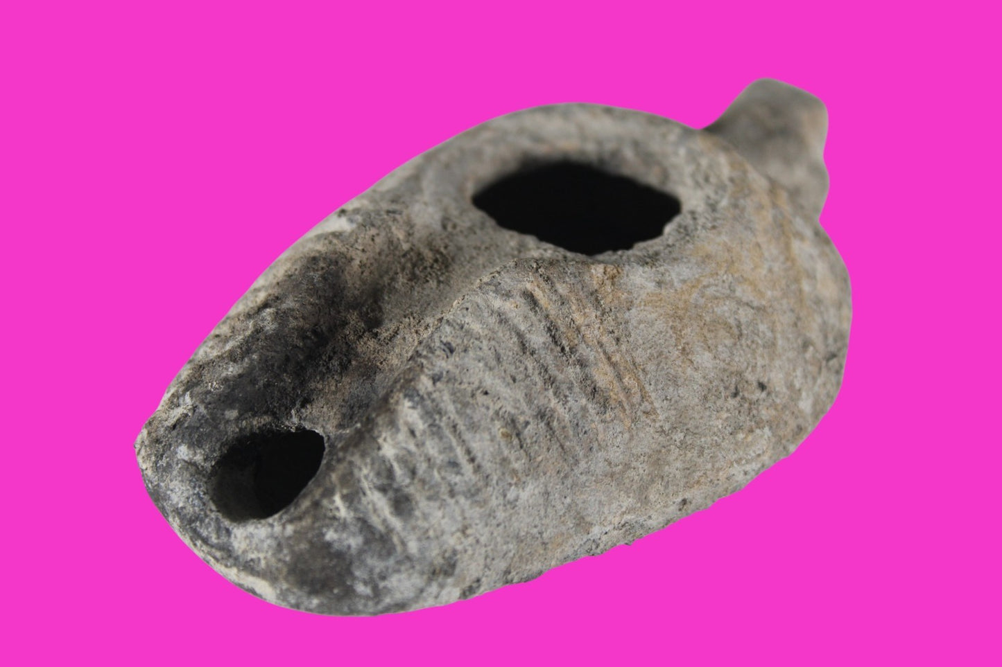 Holy Land Oil Lamp Ancient Artifact Time of the Christians 313-636 AD COA 220