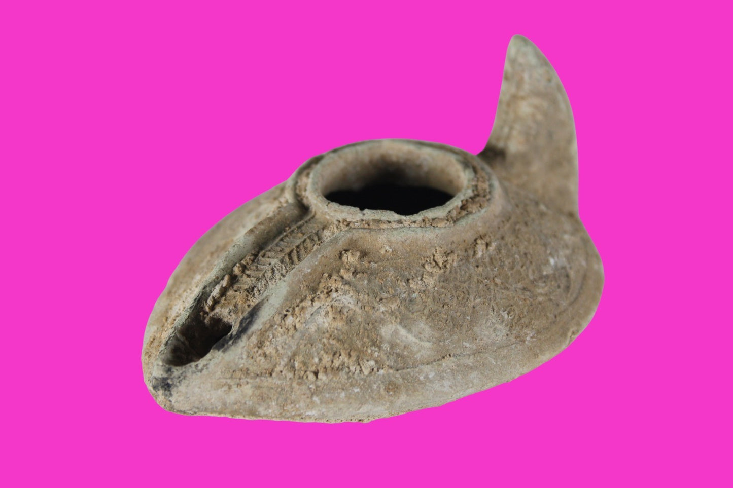 Holy Land Oil Lamp Ancient Artifact Time of the Christians 313-636 AD COA 218