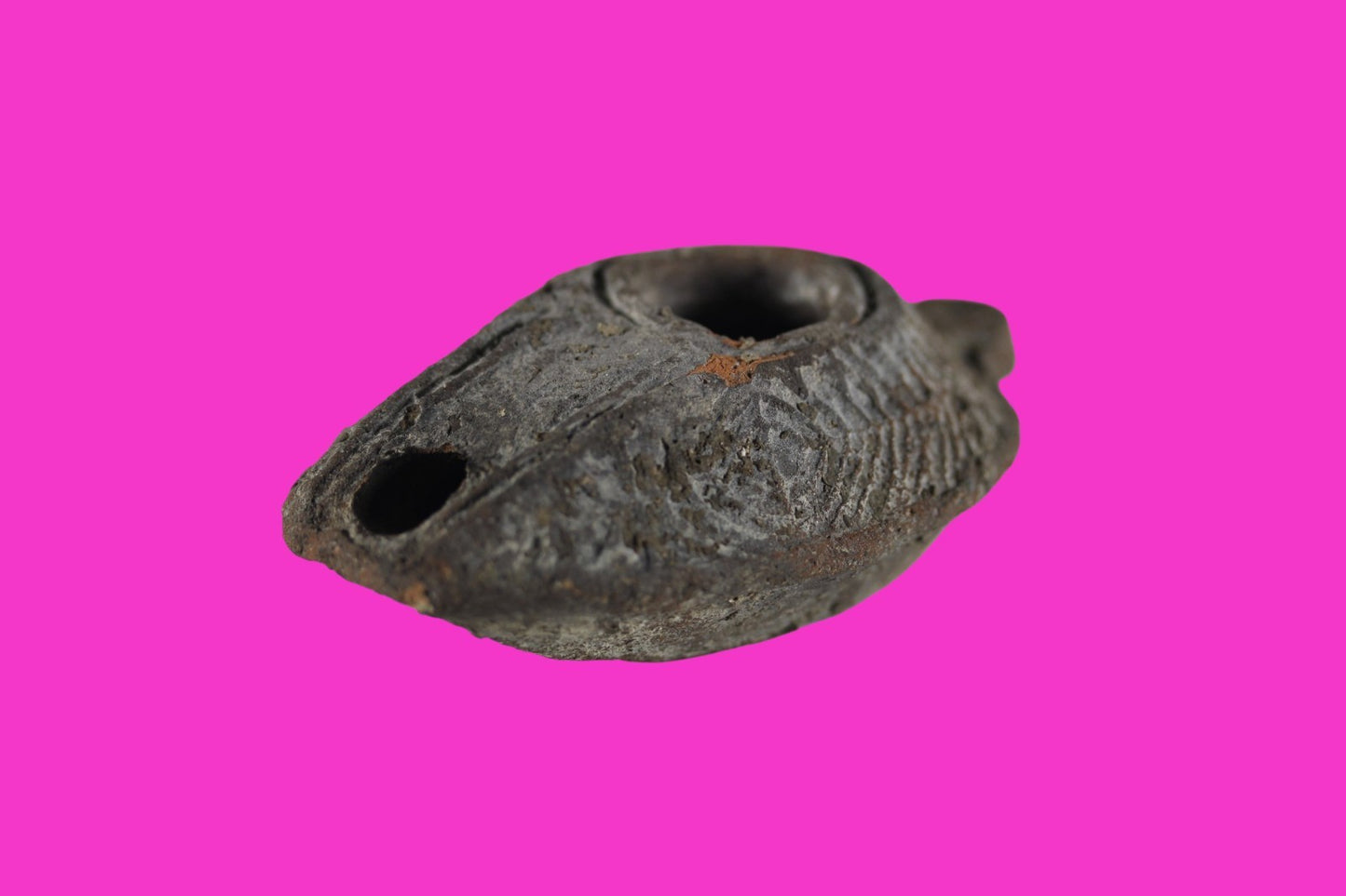 Time of the Christians Oil Lamp Ancient Holy Land Artifact 313-636 AD COA 139