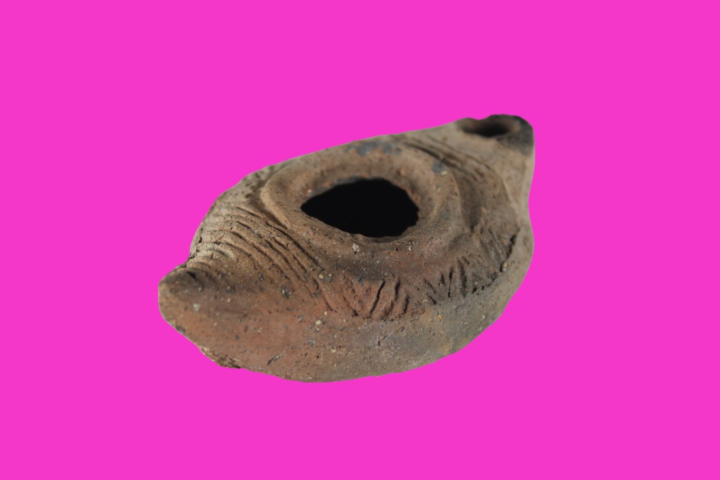 Holy Land Oil Lamp Ancient Artifact Time of Jesus & Apostles 63BC-323AD COA 154