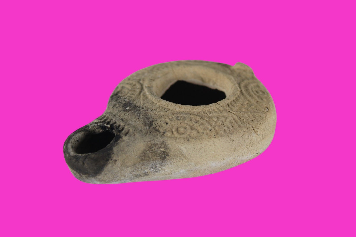 Holy Land Oil Lamp Ancient Artifact Time of Jesus & Apostles 63BC-323AD COA 163