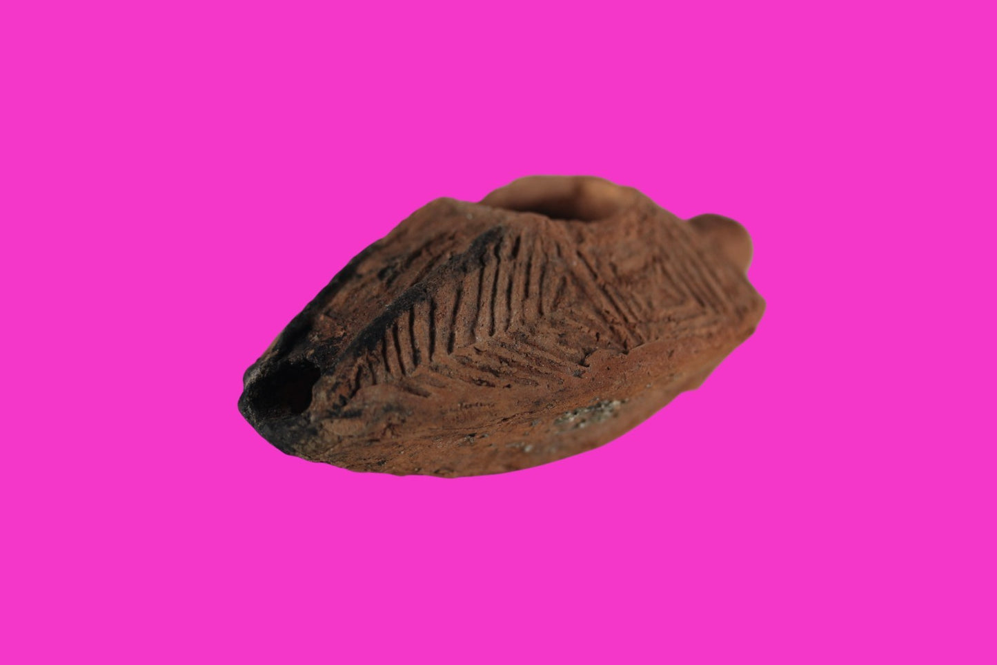 Time of the Christians Oil Lamp Ancient Holy Land Artifact 313-636 AD COA 14