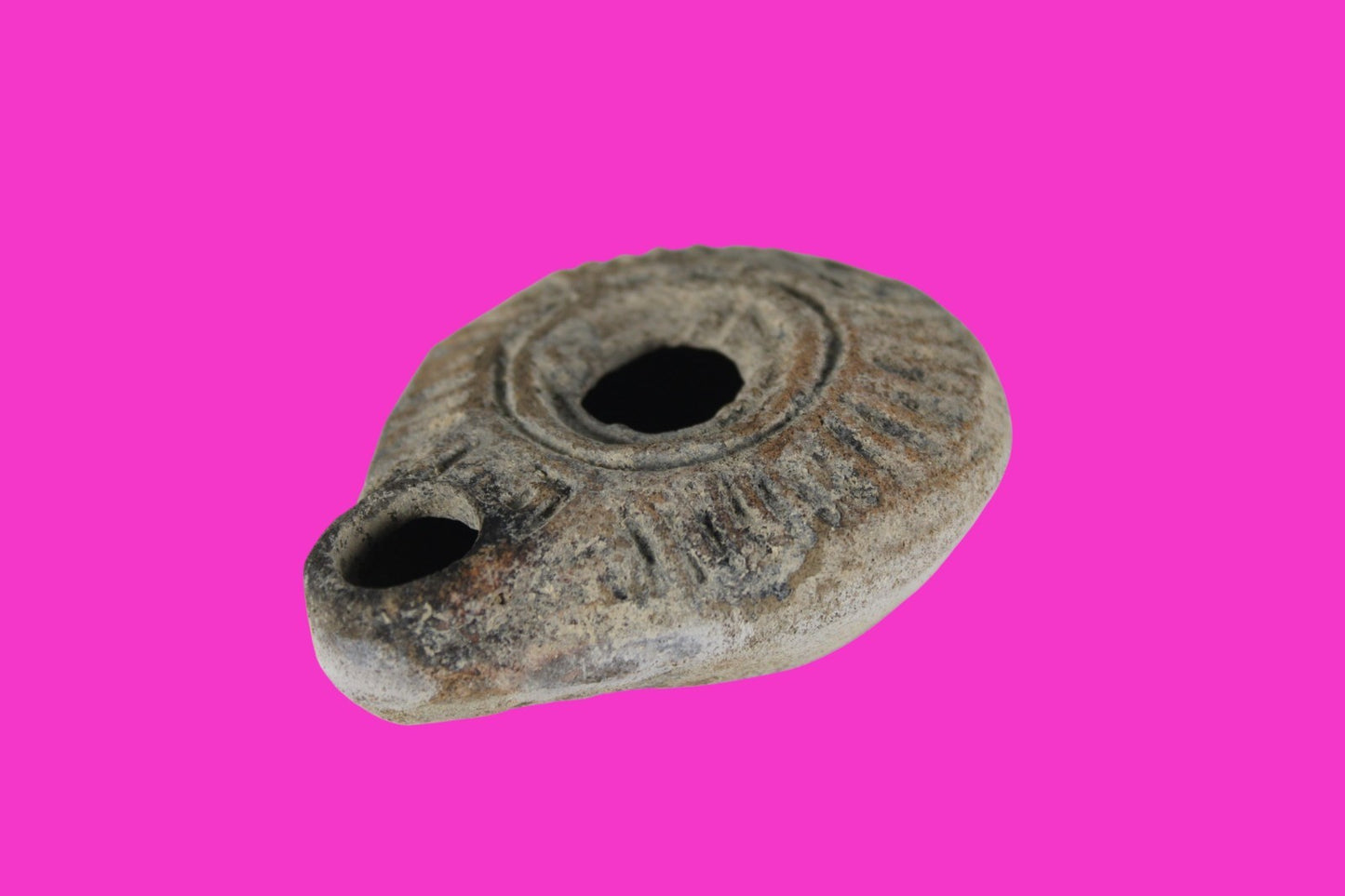 Holy Land Oil Lamp Ancient Artifact Time of Jesus & Apostles 63BC-323AD COA 153