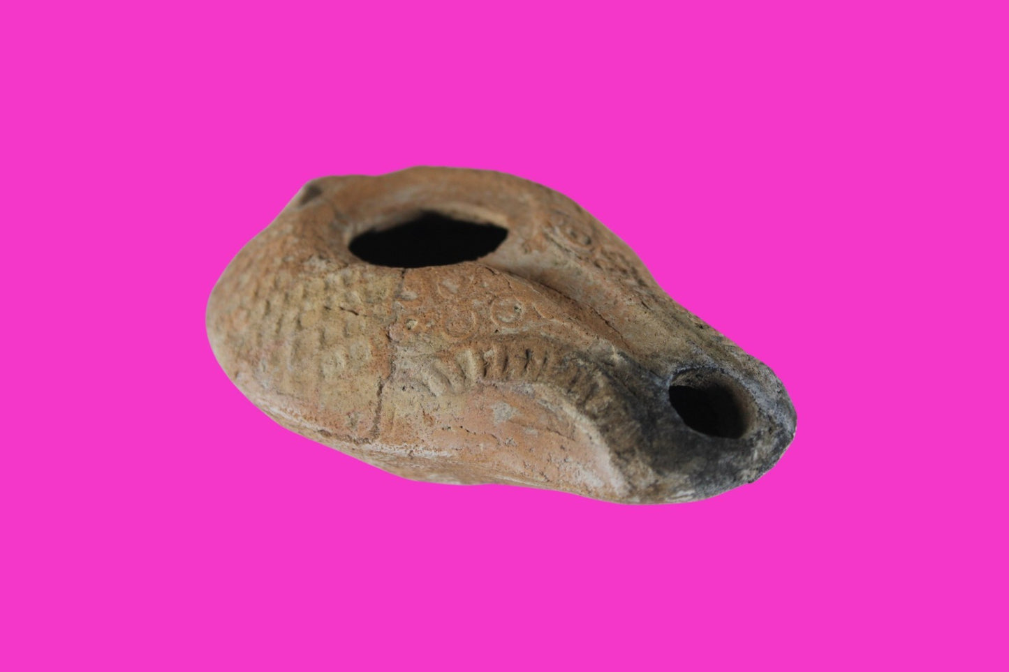Holy Land Oil Lamp Ancient Artifact Time of Jesus & Apostles 63BC-323AD COA 157
