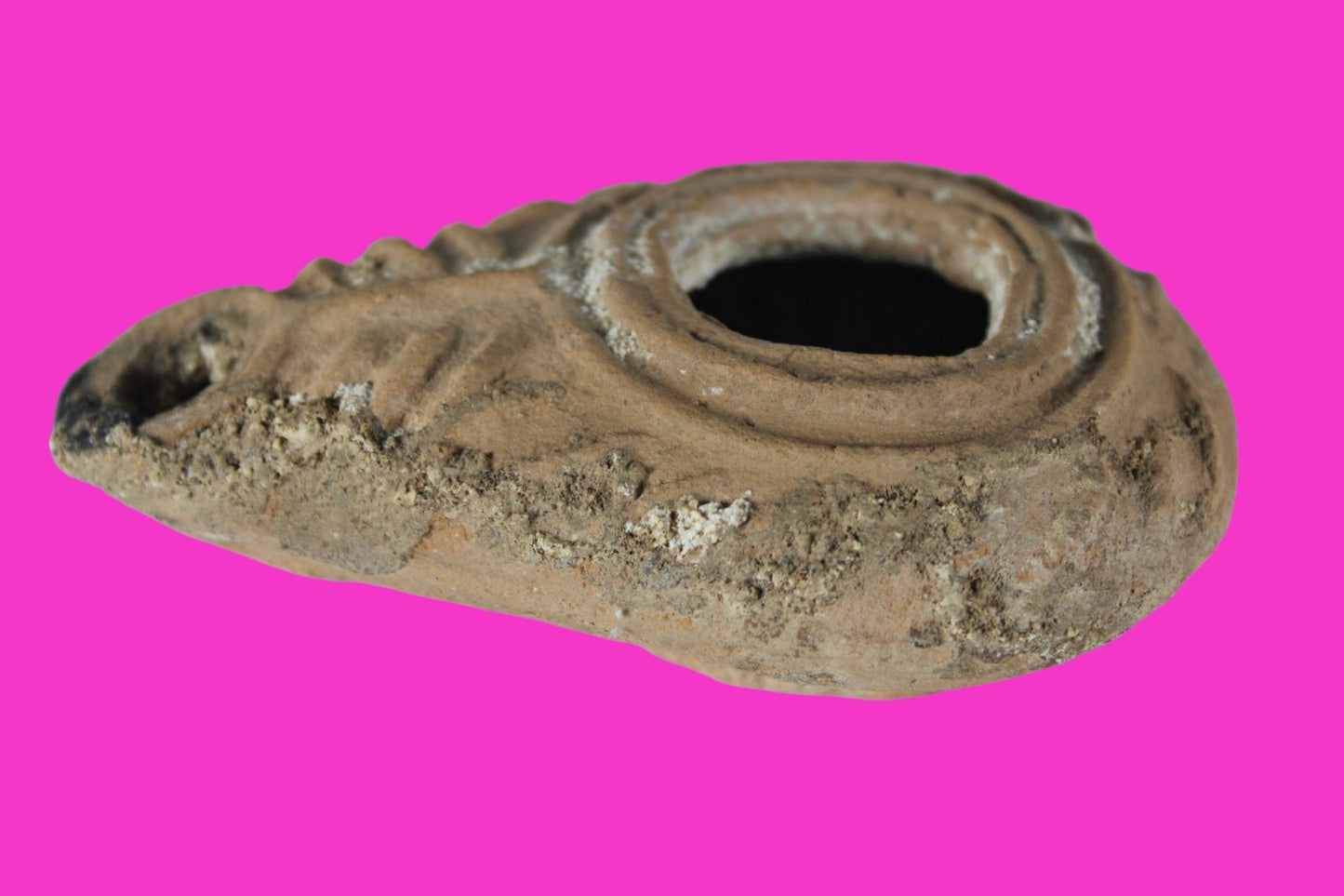 Holy Land Oil Lamp Ancient Artifact Time of the Christians 313-636 AD COA 193