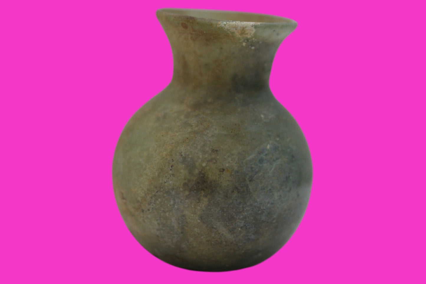 Holy Land Artifact Authentic Ancient Glass Bottle 100-300 AD Roman Era COA J17