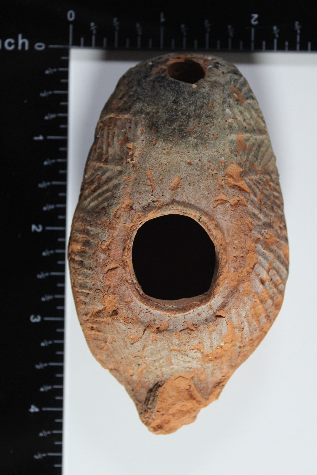 Oil Lamp Holy Land Ancient Artifact Jesus Christ Home Israel 300-600 AD COA 101