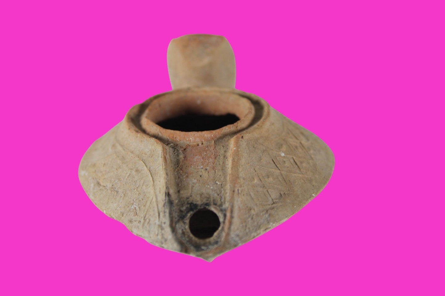 Holy Land Oil Lamp Ancient Artifact Time of the Christians 313-636 AD COA 183