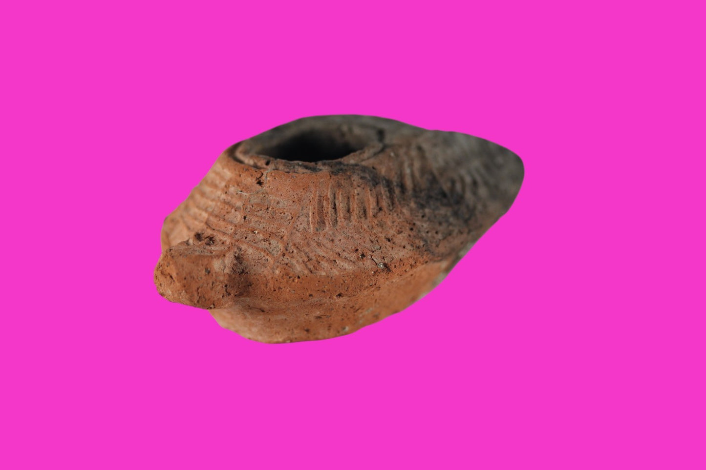 Holy Land Oil Lamp Ancient Artifact Time of the Christians 313-636 AD COA 48