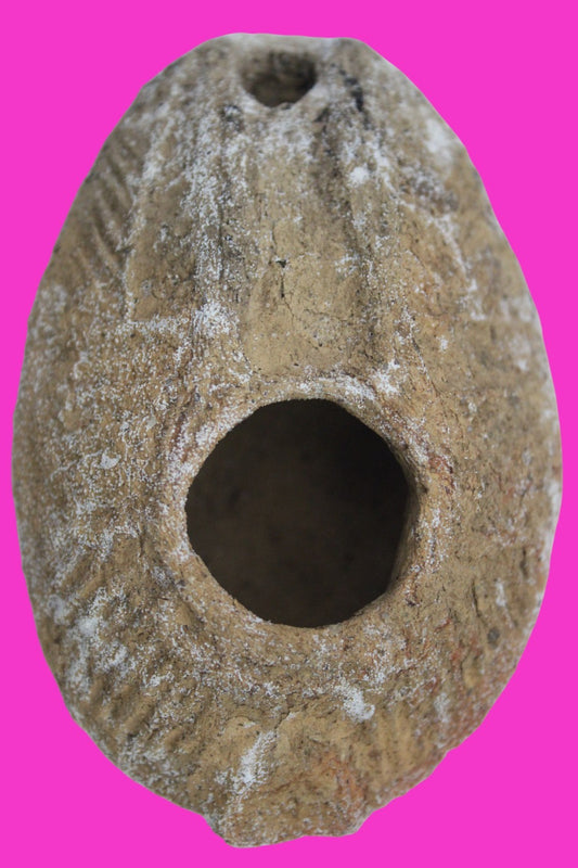 Time of the Christians Oil Lamp Ancient Holy Land Artifact 313-636 AD COA 23