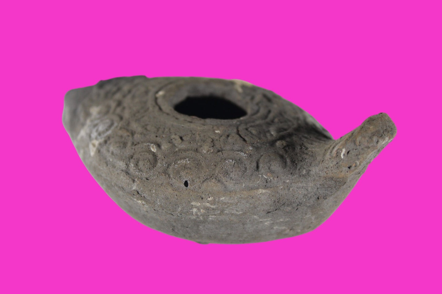 Holy Land Oil Lamp Ancient Artifact Time of the Christians 313-636 AD COA 176