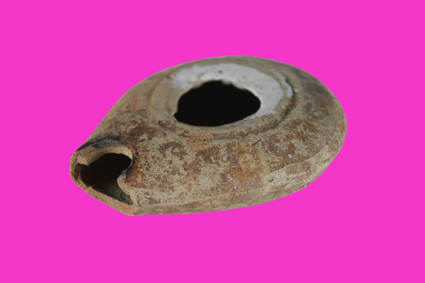 Holy Land Oil Lamp Ancient Artifact Time of Jesus & Apostles 63BC-323AD COA 143