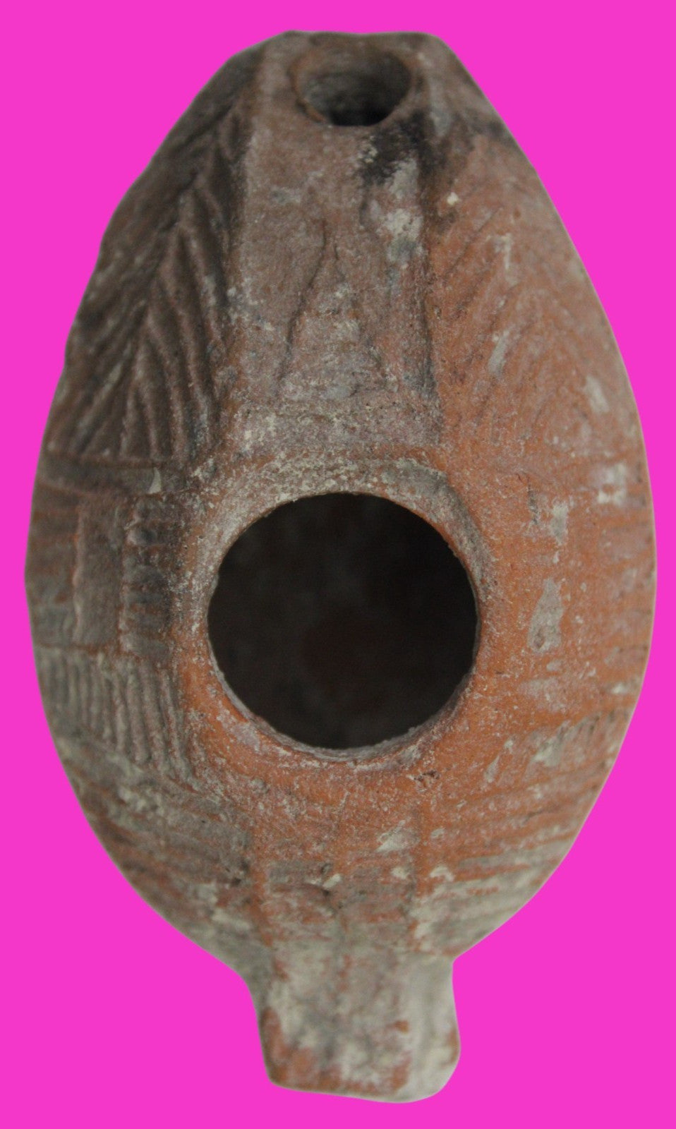 Holy Land Oil Lamp Ancient Artifact Time of the Christians 313-636 AD COA 194