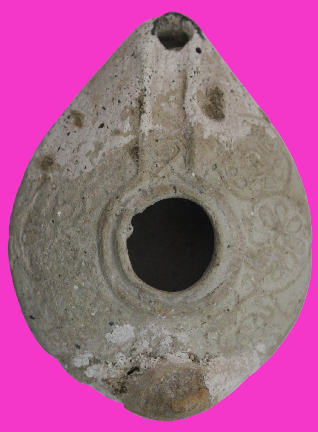 Holy Land Oil Lamp Ancient Artifact Time of the Christians 313-636 AD COA 215