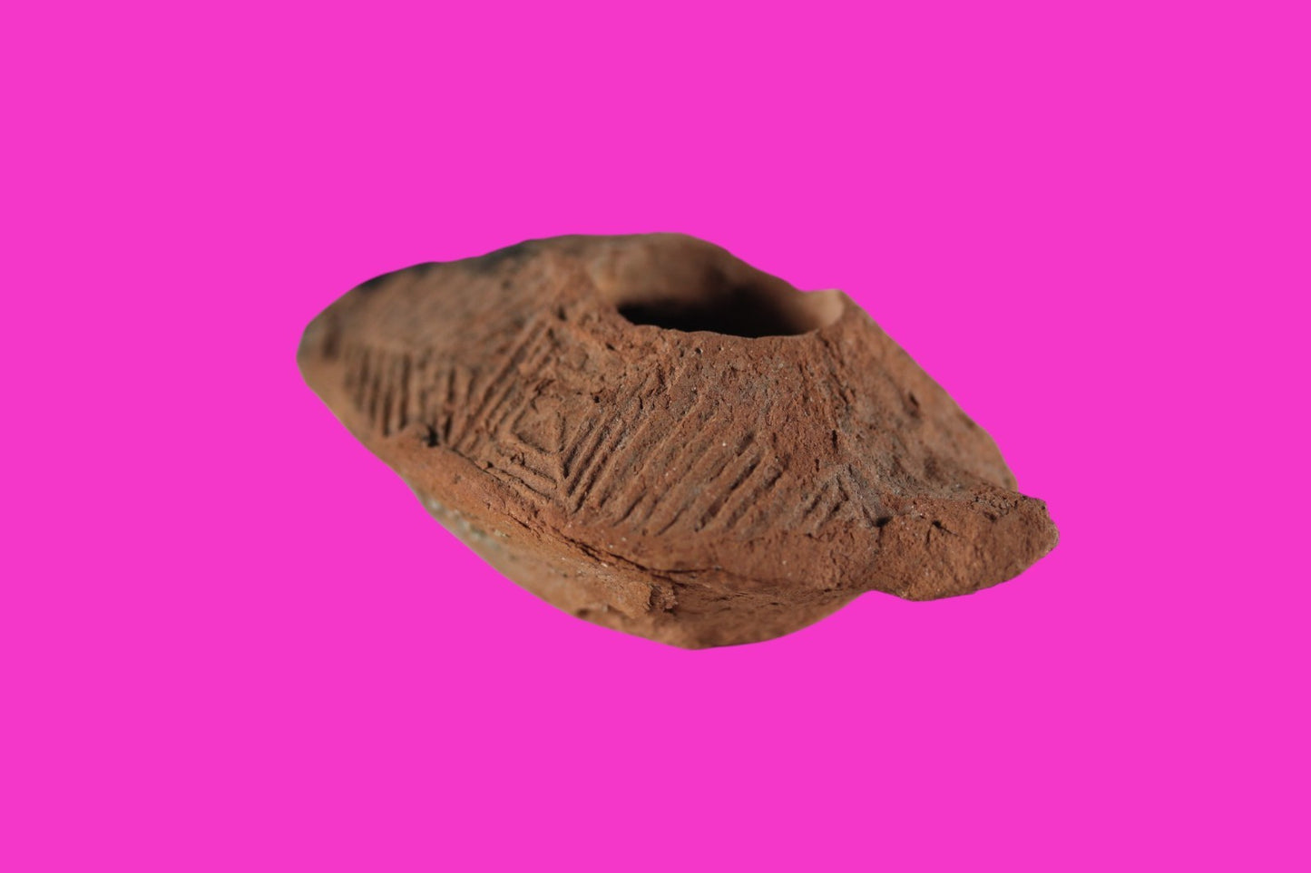 Time of the Christians Oil Lamp Ancient Holy Land Artifact 313-636 AD COA 14