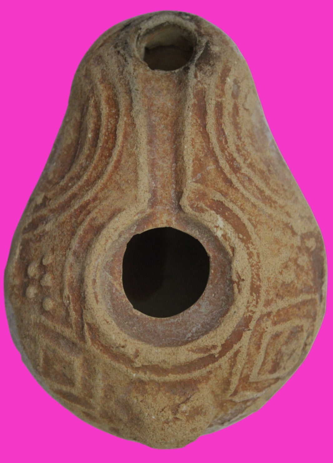 Holy Land Oil Lamp Ancient Artifact Time of the Christians 313-636 AD COA 172