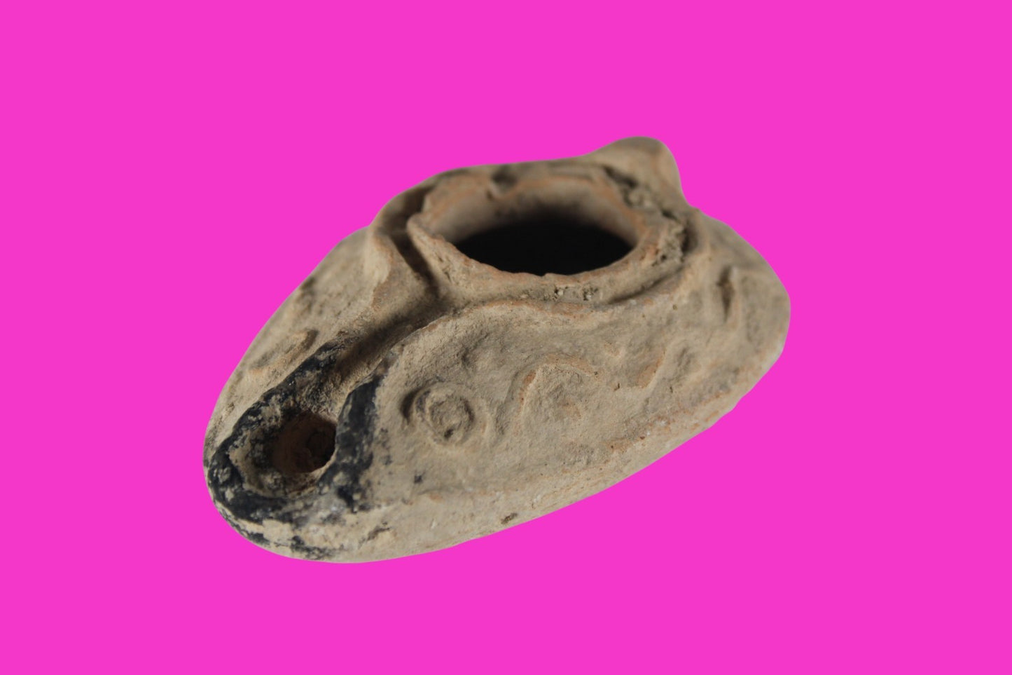 Holy Land Oil Lamp Ancient Artifact Time of the Christians 313-636 AD COA 211