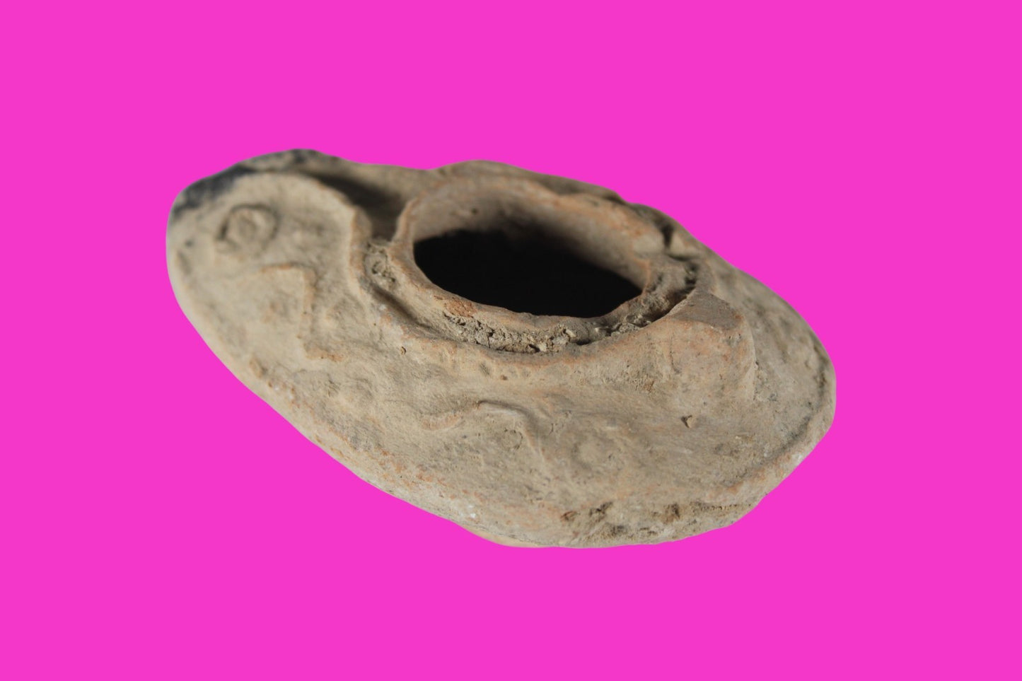 Holy Land Oil Lamp Ancient Artifact Time of the Christians 313-636 AD COA 211