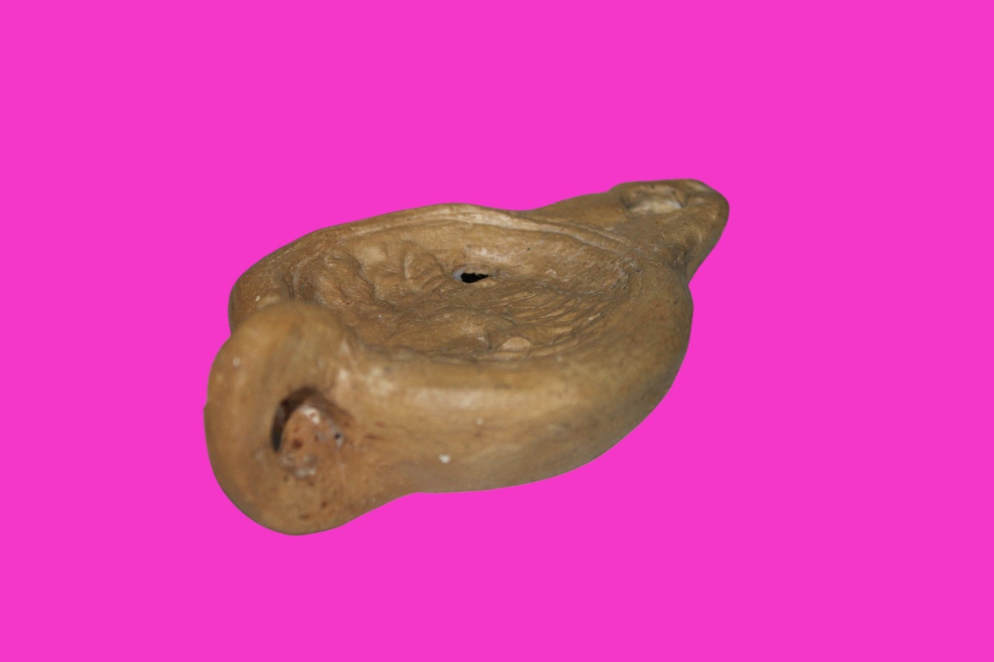 Four Horse War Chariot Oil Lamp Ancient Holy Land Artifact 200-400 AD COA J123