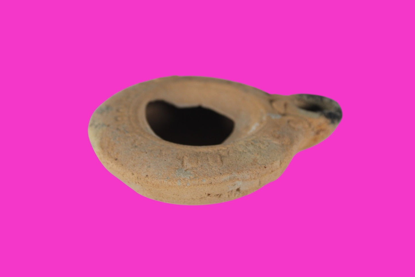 Holy Land Oil Lamp Ancient Artifact Time of Jesus & Apostles 63BC-323AD COA 135