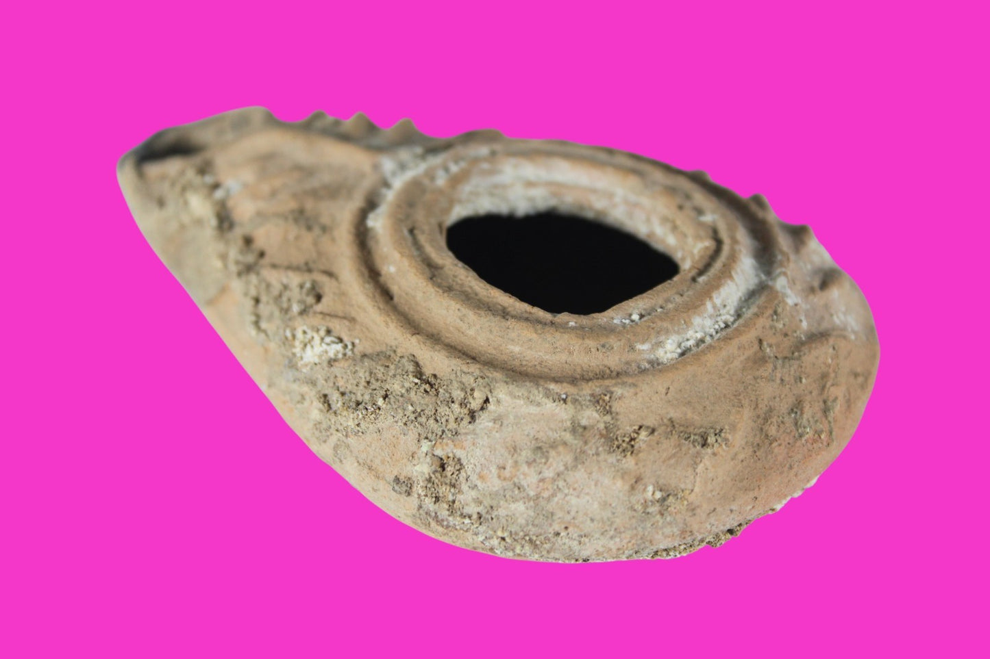 Holy Land Oil Lamp Ancient Artifact Time of the Christians 313-636 AD COA 193