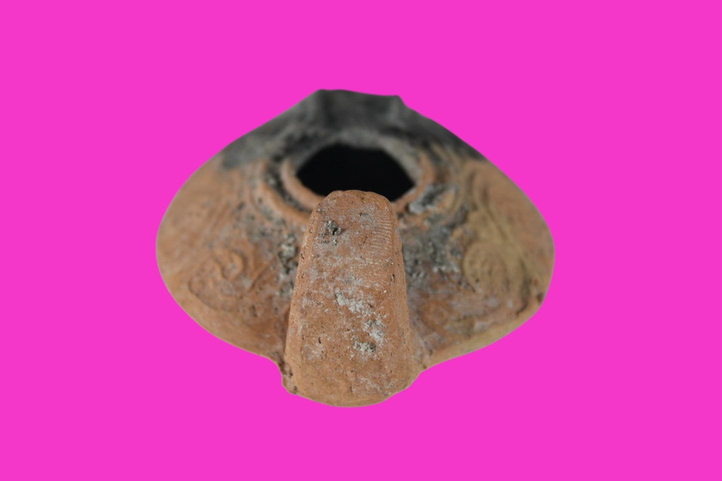 Holy Land Oil Lamp Ancient Artifact Time of the Christians 313-636 AD COA 224
