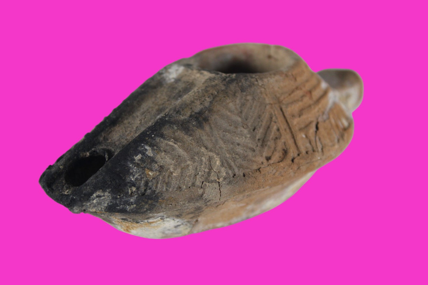 Holy Land Oil Lamp Ancient Artifact Time of the Christians 313-636 AD COA 189