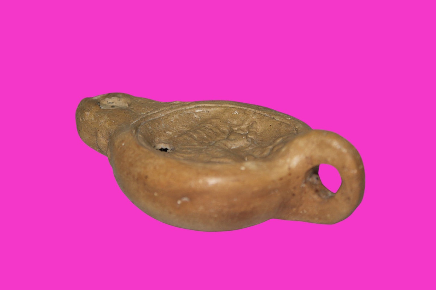 Four Horse War Chariot Oil Lamp Ancient Holy Land Artifact 200-400 AD COA J123