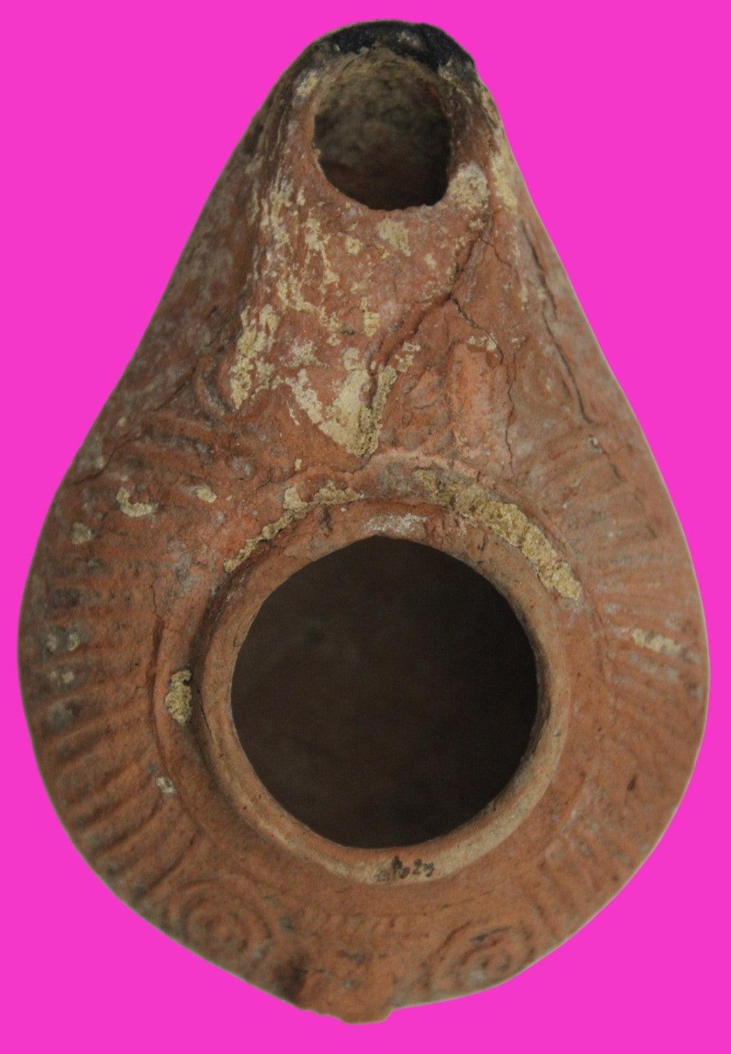 Holy Land Oil Lamp Ancient Artifact Time of the Christians 313-636 AD COA 226
