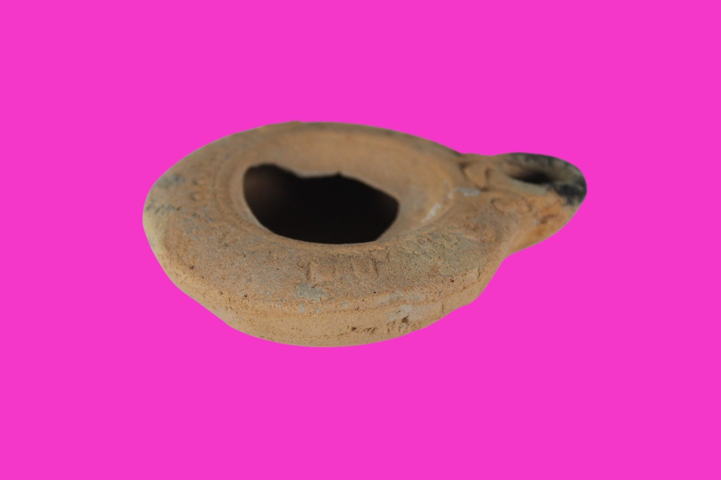Holy Land Oil Lamp Ancient Artifact Time of Jesus & Apostles 63BC-323AD COA 135