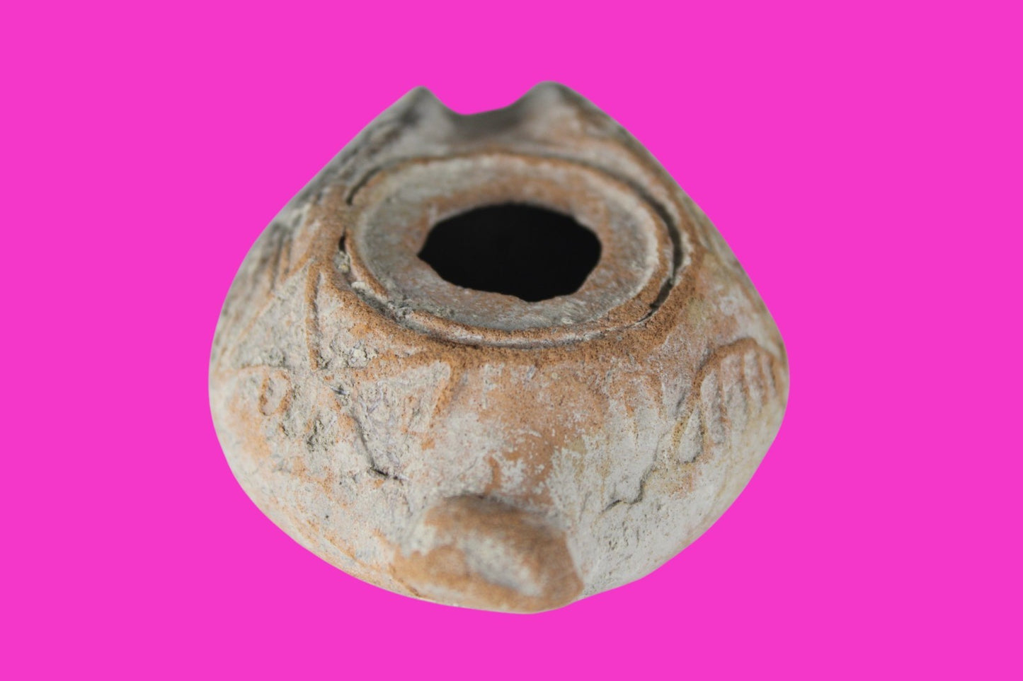 Holy Land Oil Lamp Ancient Artifact Time of the Christians 313-636 AD COA 200