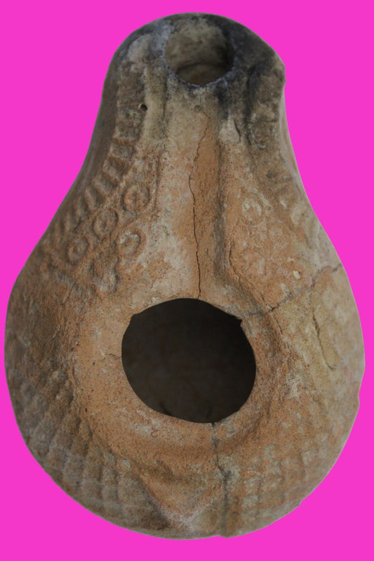 Holy Land Oil Lamp Ancient Artifact Time of Jesus & Apostles 63BC-323AD COA 157