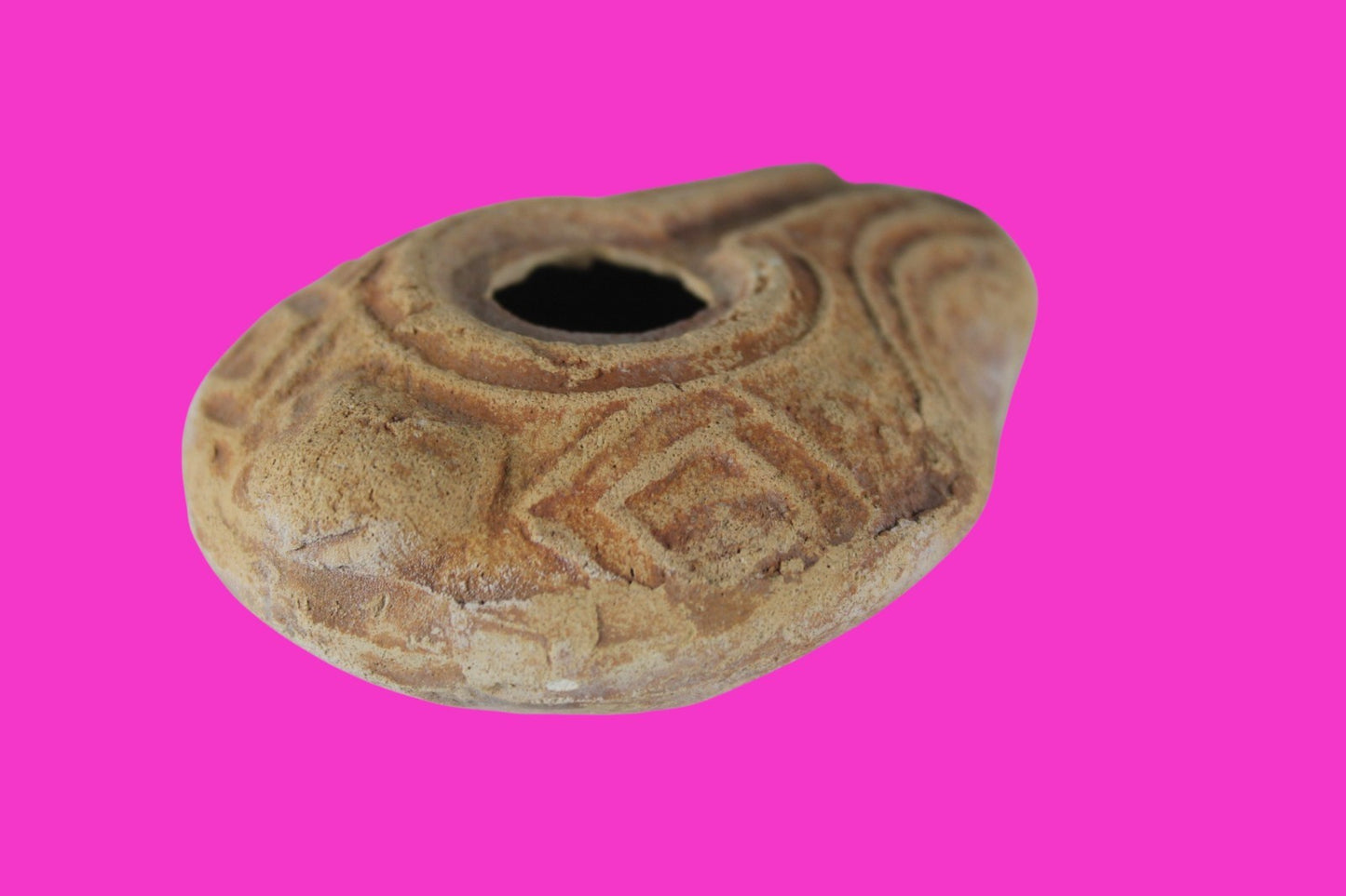Holy Land Oil Lamp Ancient Artifact Time of the Christians 313-636 AD COA 172