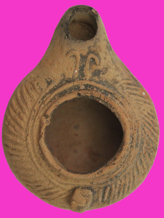Holy Land Oil Lamp Ancient Artifact Time of Jesus & Apostles 63BC-323AD COA 159