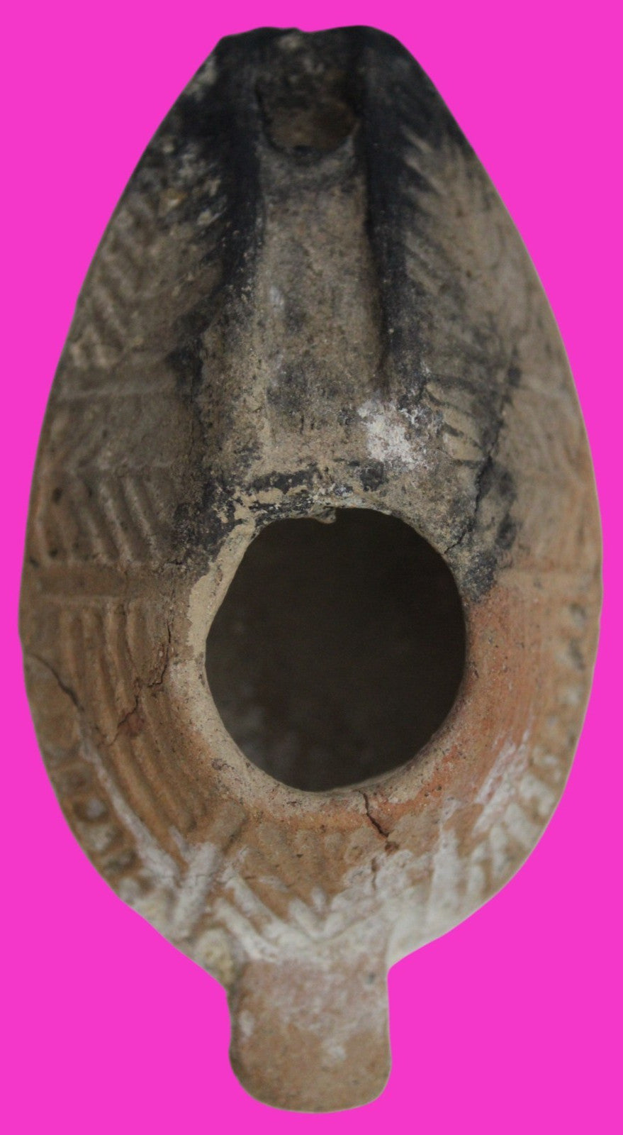 Holy Land Oil Lamp Ancient Artifact Time of the Christians 313-636 AD COA 189