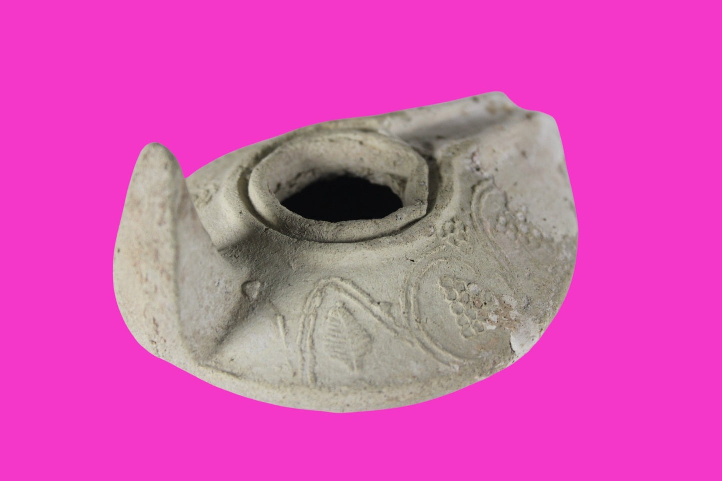 Holy Land Oil Lamp Ancient Artifact Time of the Christians 313-636 AD COA 191