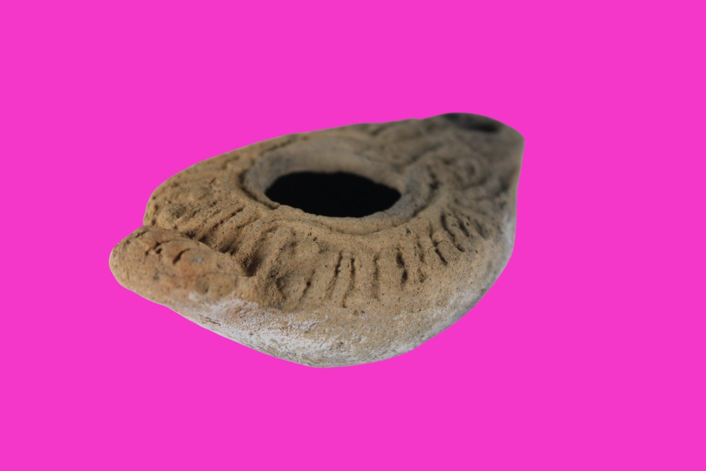 Holy Land Oil Lamp Ancient Artifact Time of the Christians 313-636 AD COA 173