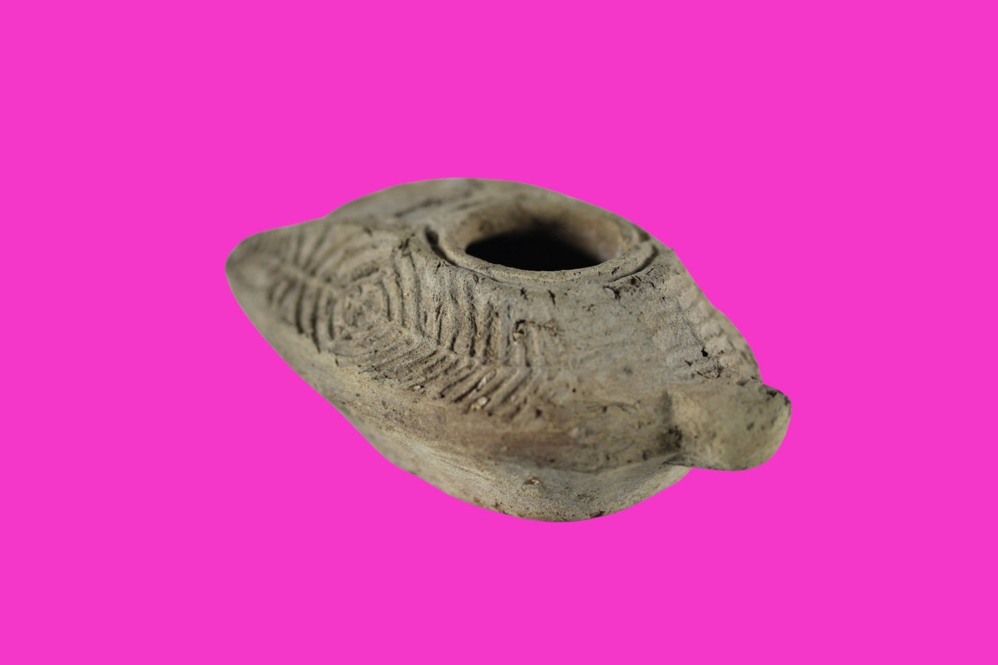 Time of the Christians Oil Lamp Ancient Holy Land Artifact 313-636 AD COA 31