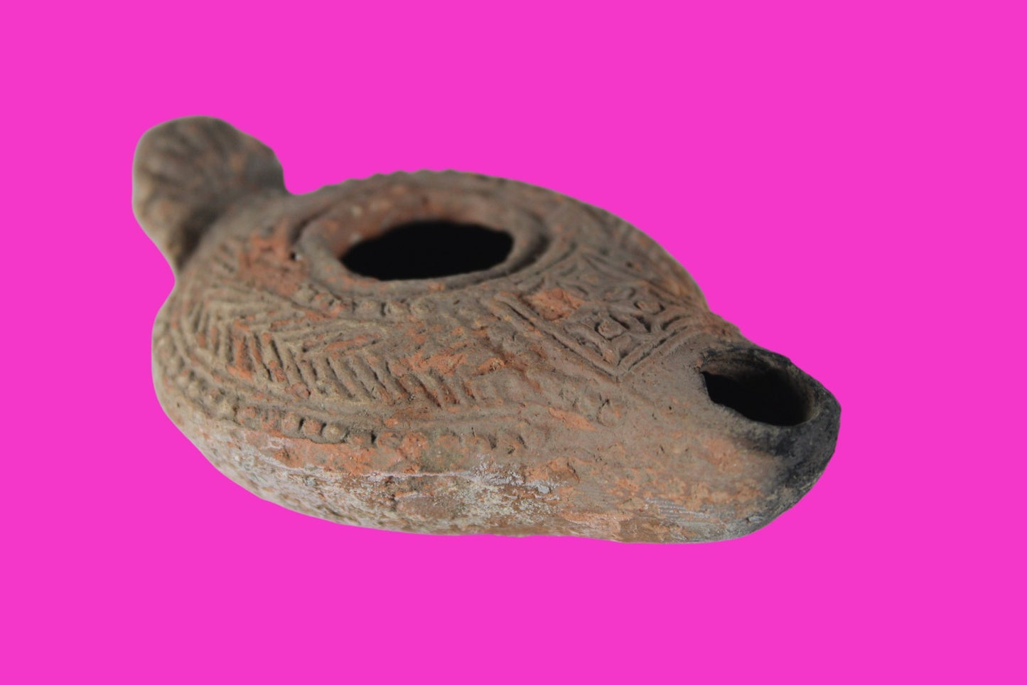 Holy Land Oil Lamp Ancient Artifact Time of the Christians 313-636 AD COA 175