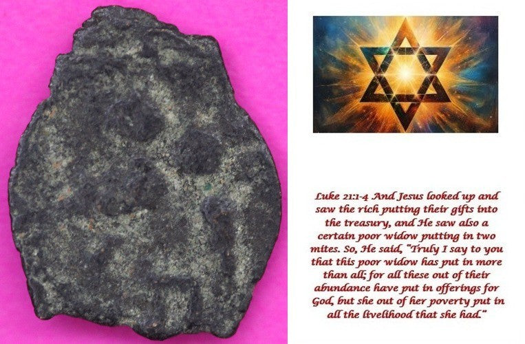 Widows Mite Coin Holy Land Artifact Frameable Display Card Jesus Christ COA B522