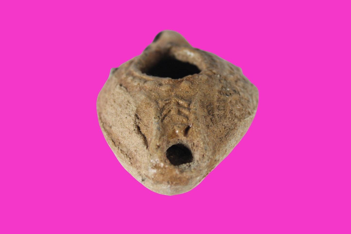 Holy Land Oil Lamp Ancient Artifact Time of the Christians 313-636 AD COA 190