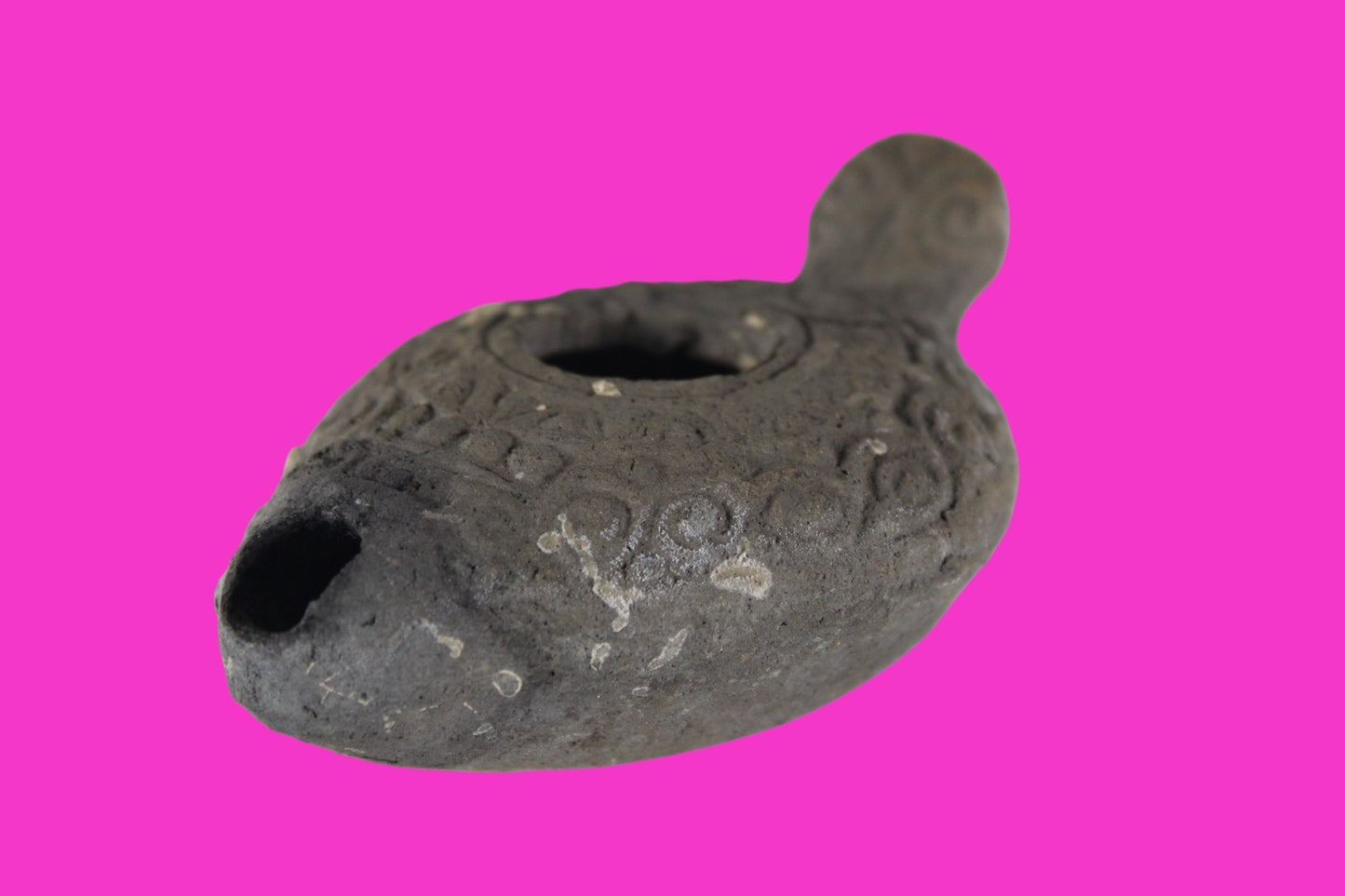 Holy Land Oil Lamp Ancient Artifact Time of the Christians 313-636 AD COA 176