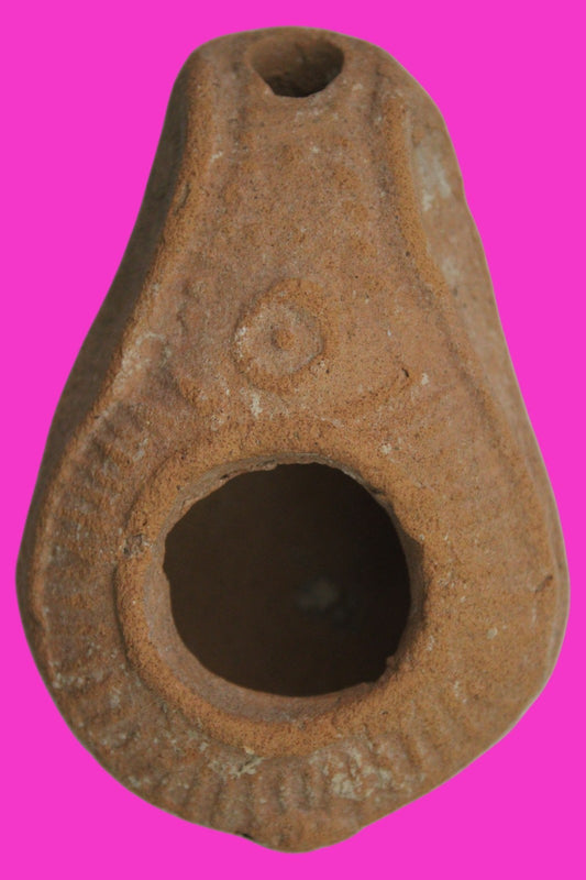 Holy Land Oil Lamp Ancient Artifact Time of Jesus & Apostles 63BC-323AD COA 152