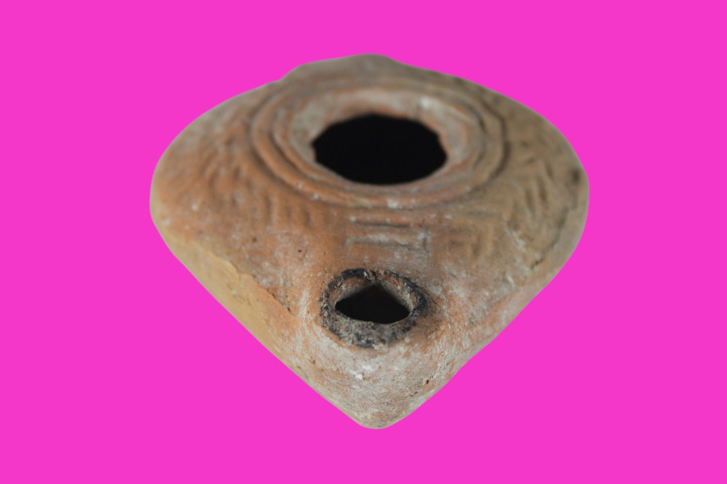Holy Land Oil Lamp Ancient Artifact Time of the Christians 313-636 AD COA 217