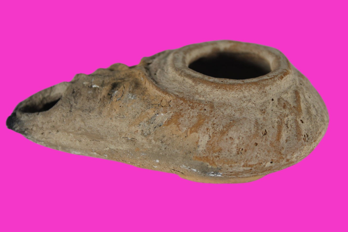 Holy Land Oil Lamp Ancient Artifact Time of the Christians 313-636 AD COA 186