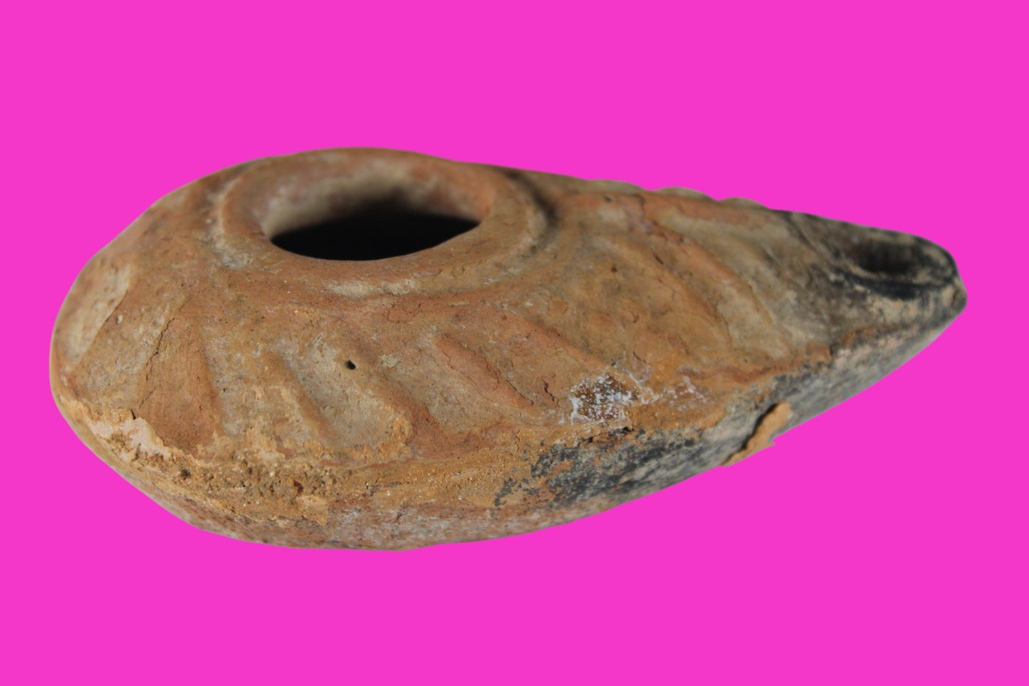 Holy Land Oil Lamp Ancient Artifact Time of the Christians 313-636 AD COA 180