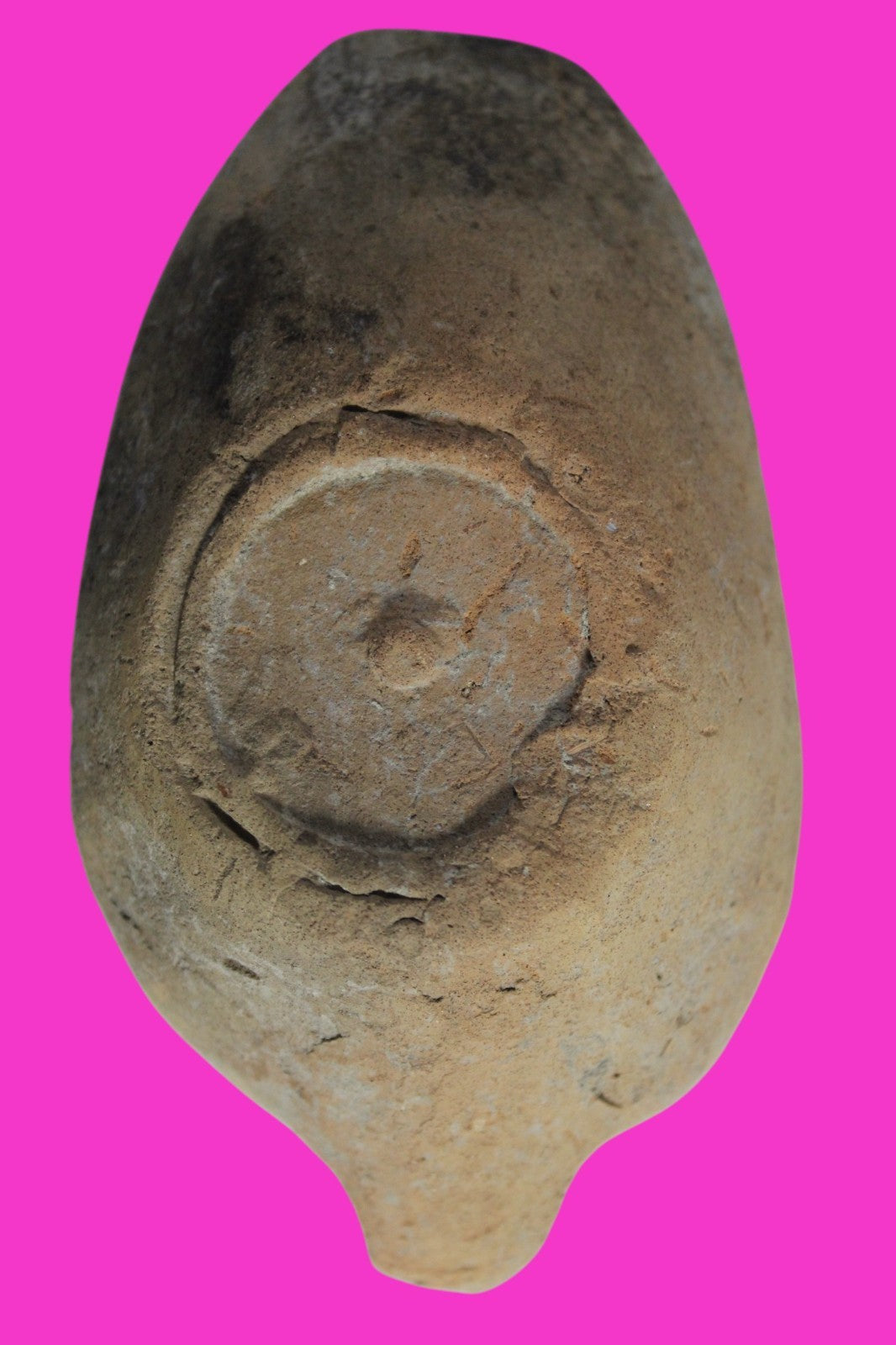 Oil Lamp Holy Land Ancient Artifact Jesus Christ Home Israel 300-600 AD COA 99