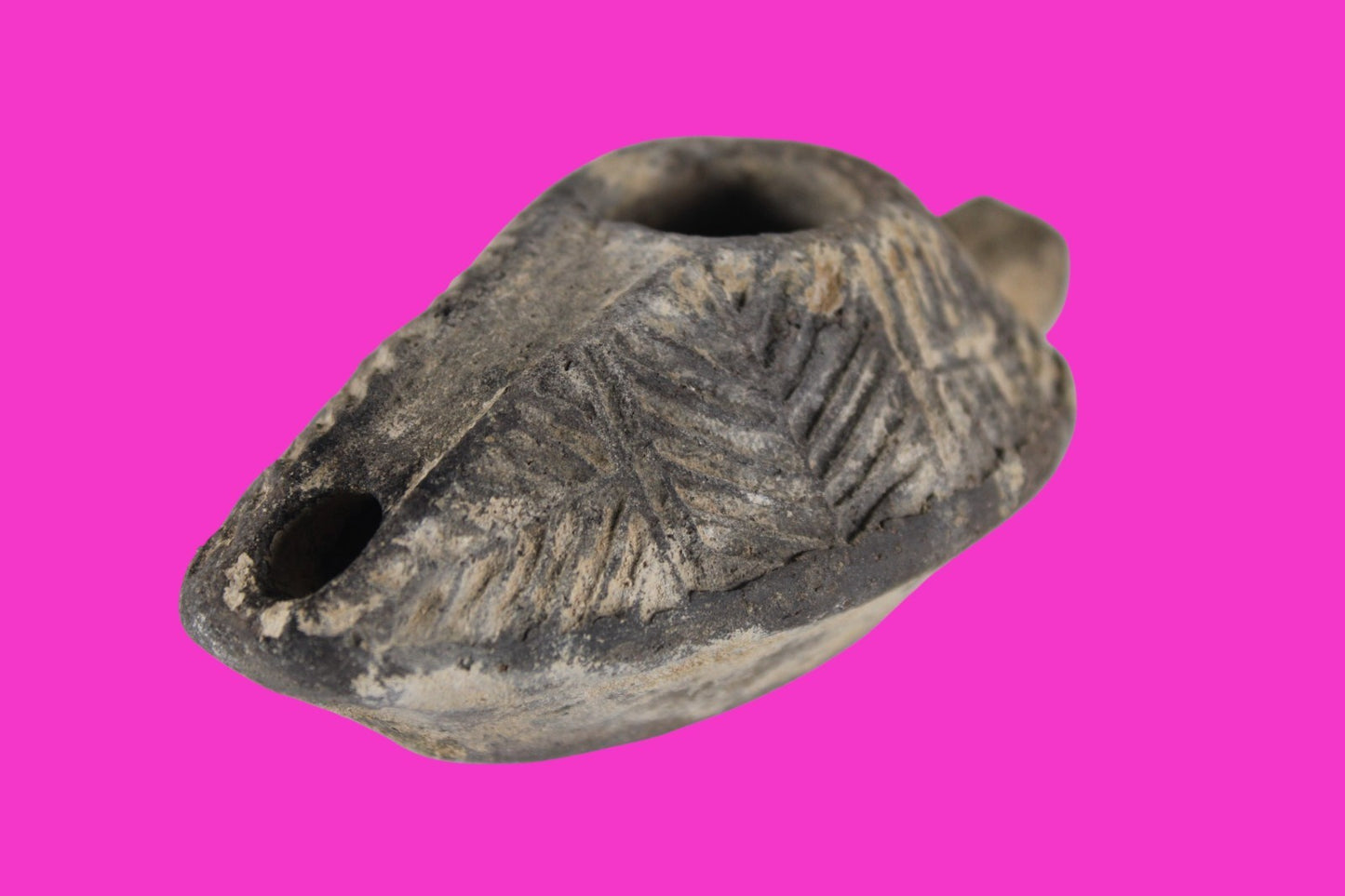 Holy Land Oil Lamp Ancient Artifact Time of the Christians 313-636 AD COA 179