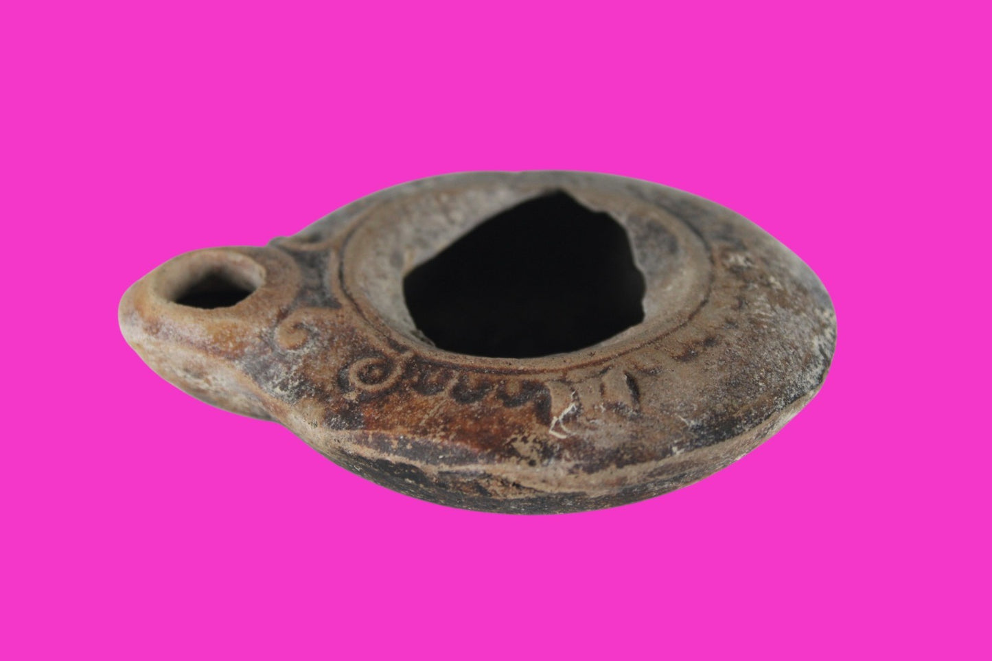 Holy Land Oil Lamp Ancient Artifact Time of Jesus & Apostles 63BC-323AD COA 160